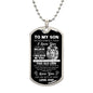 Always Have Your Back Son Dog Tag Chain from Dad