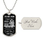 Always Have Your Back Son Dog Tag Chain from Dad