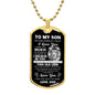 Always Have Your Back Son Dog Tag Chain from Dad