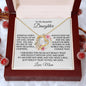 Most Beautiful Chapter Daughter Heart Necklace from Mom