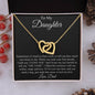 I Love You Interlocking Hearts Necklace Daughter from Dad