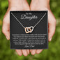 I Love You Interlocking Hearts Necklace Daughter from Dad