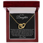 I Love You Interlocking Hearts Necklace Daughter from Dad