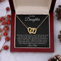 I Love You Interlocking Hearts Necklace Daughter from Dad