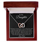 I Love You Interlocking Hearts Necklace Daughter from Dad