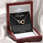I Love You Interlocking Hearts Necklace Daughter from Dad