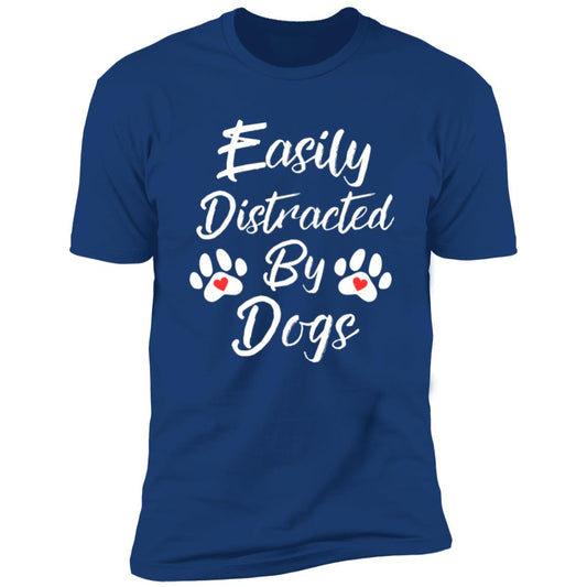 Easily Distracted By Dogs Crewneck TShirt Front Design