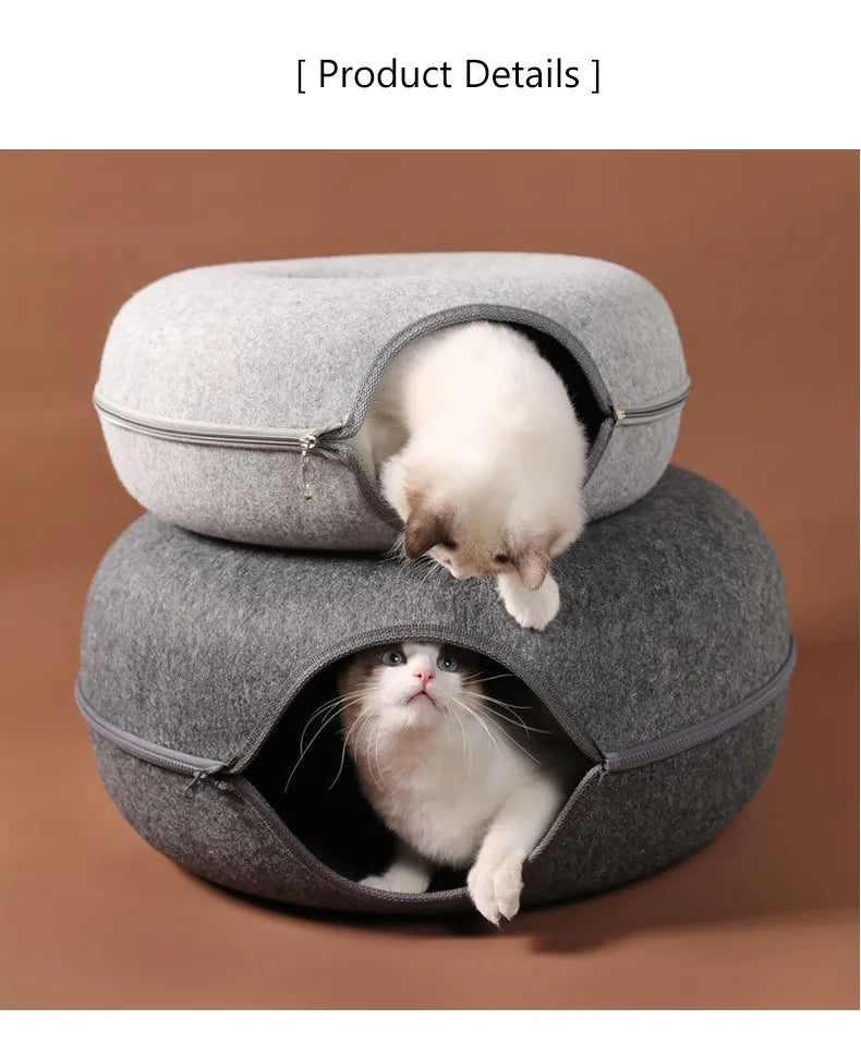Cat Tunnel Interactive Game Toy Bed