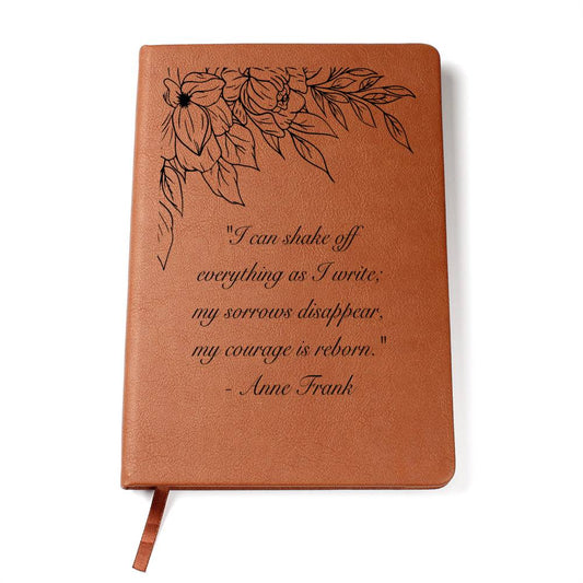 Shake off Sorrows Anne Frank Leather Journal