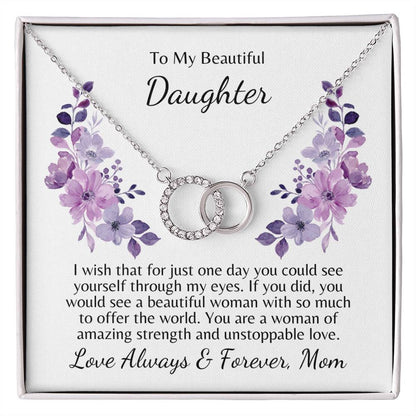 Perfect Pair Necklace: A Mother-Daughter Bond in 14K White Gold