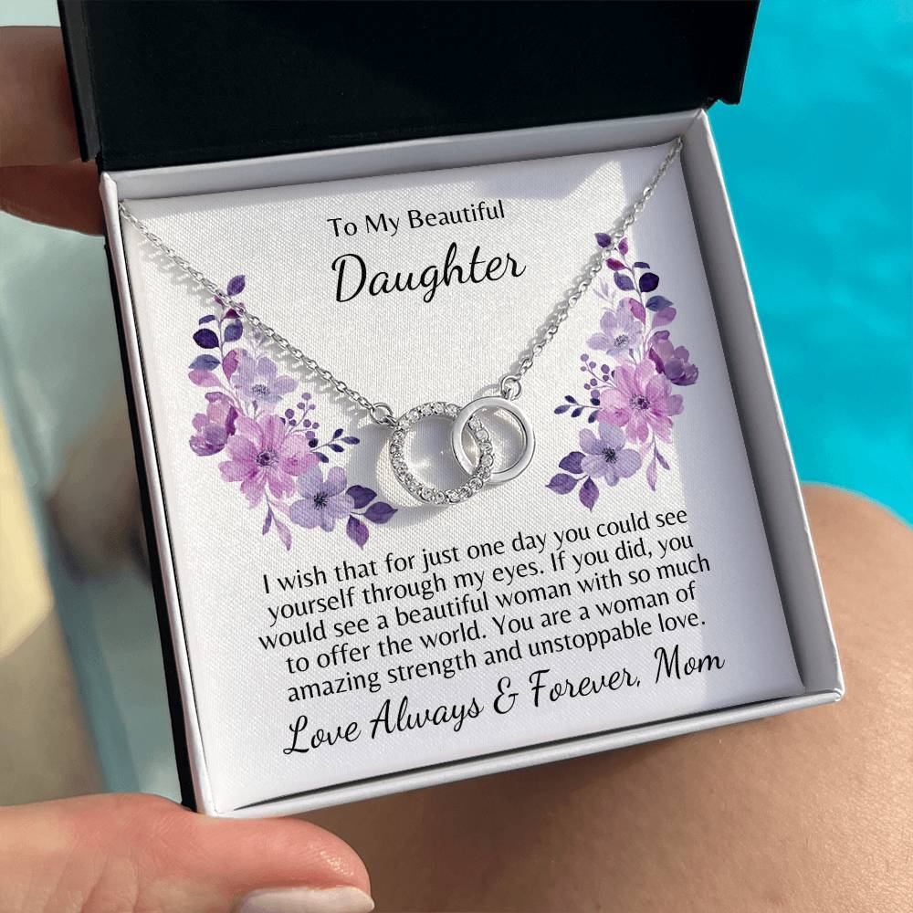 Perfect Pair Necklace: A Mother-Daughter Bond in 14K White Gold