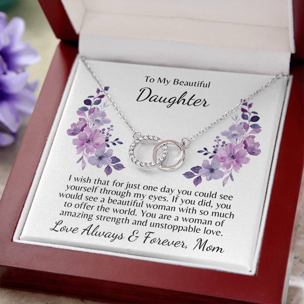 Perfect Pair Necklace: A Mother-Daughter Bond in 14K White Gold