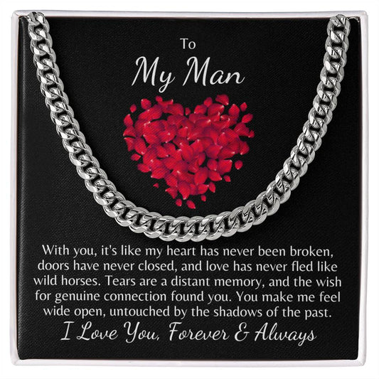 Magic of Your Love Cuban Link Chain with Message Card