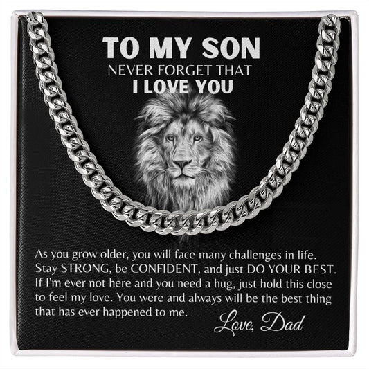 Stay Strong Son Cuban Link Chain from Dad